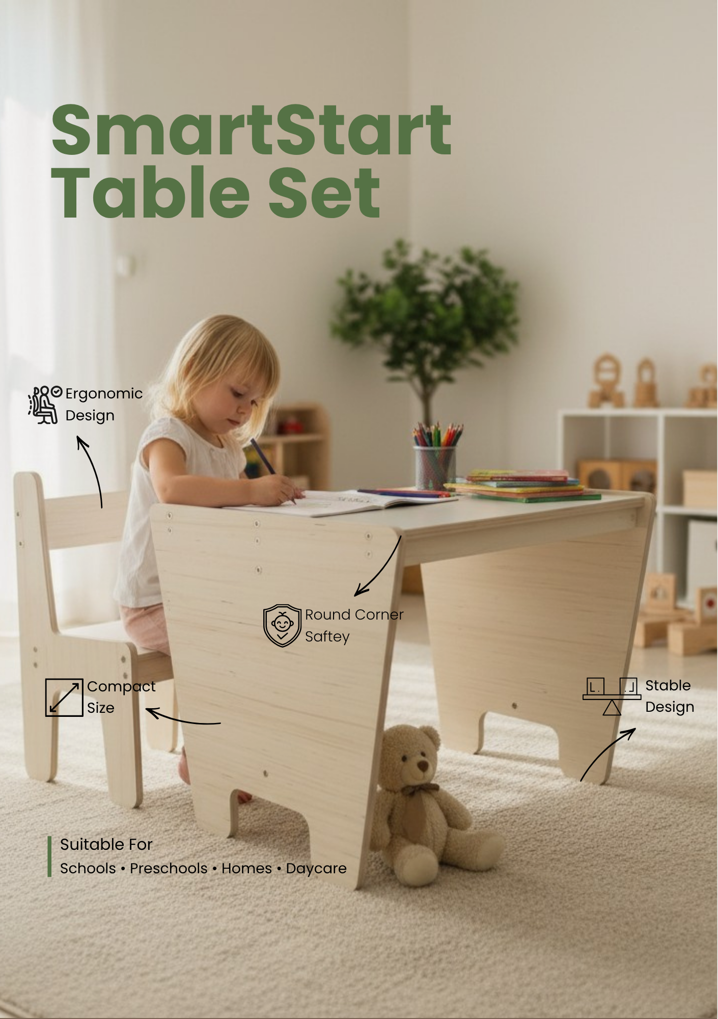 SmartStart Table Set  |  2 Chair & Table