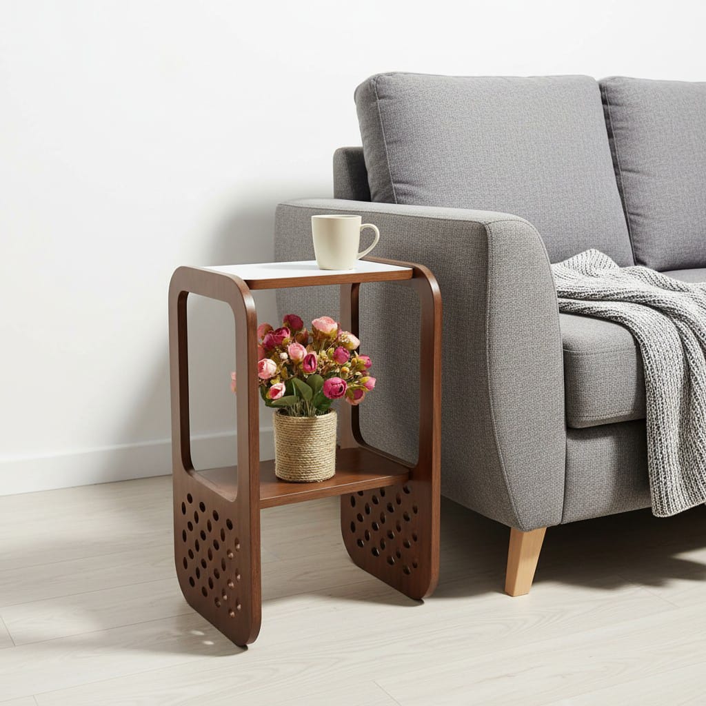 Grill Cut Curved Side/Coffee Table