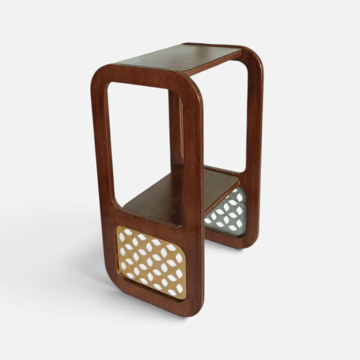 Sleek 2 Tier Side Table | Metal Jali