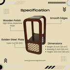 Sleek 2 Tier Side Table | Metal Jali