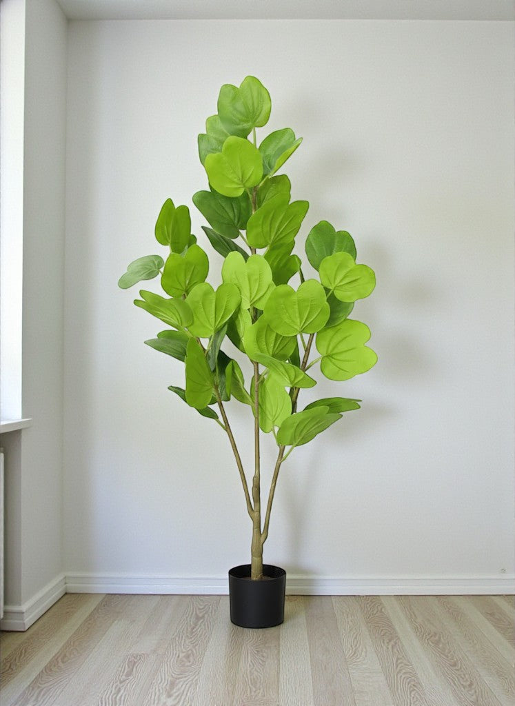 Artificial Orchid Plant with Solid Green Leaves